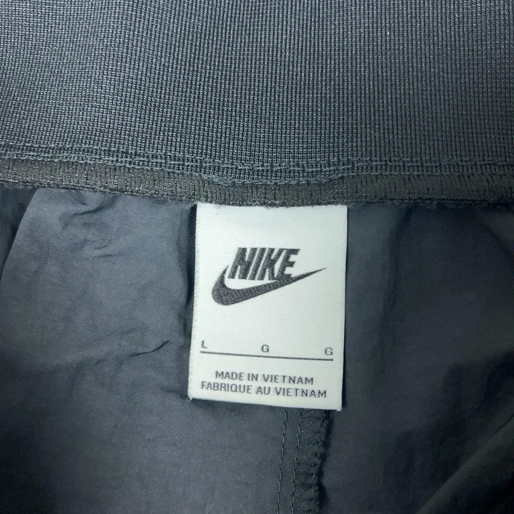Nike Pants‎ Womens Large Black Nylon Track Straight Leg Gym Workout Sport Icon